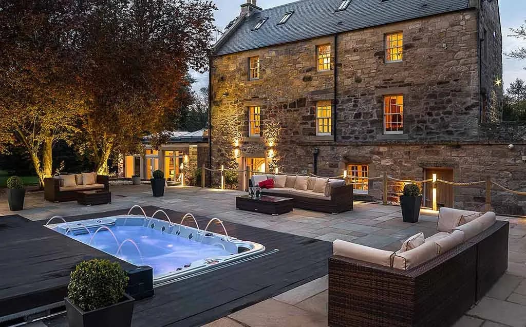 Fishing Accommodation, luxury, luxuryscotland, accommodation, exclusive, buyout, Edinburgh, hot tub, Spa bath, Riverside propertiy, converted Mill, River Tweed