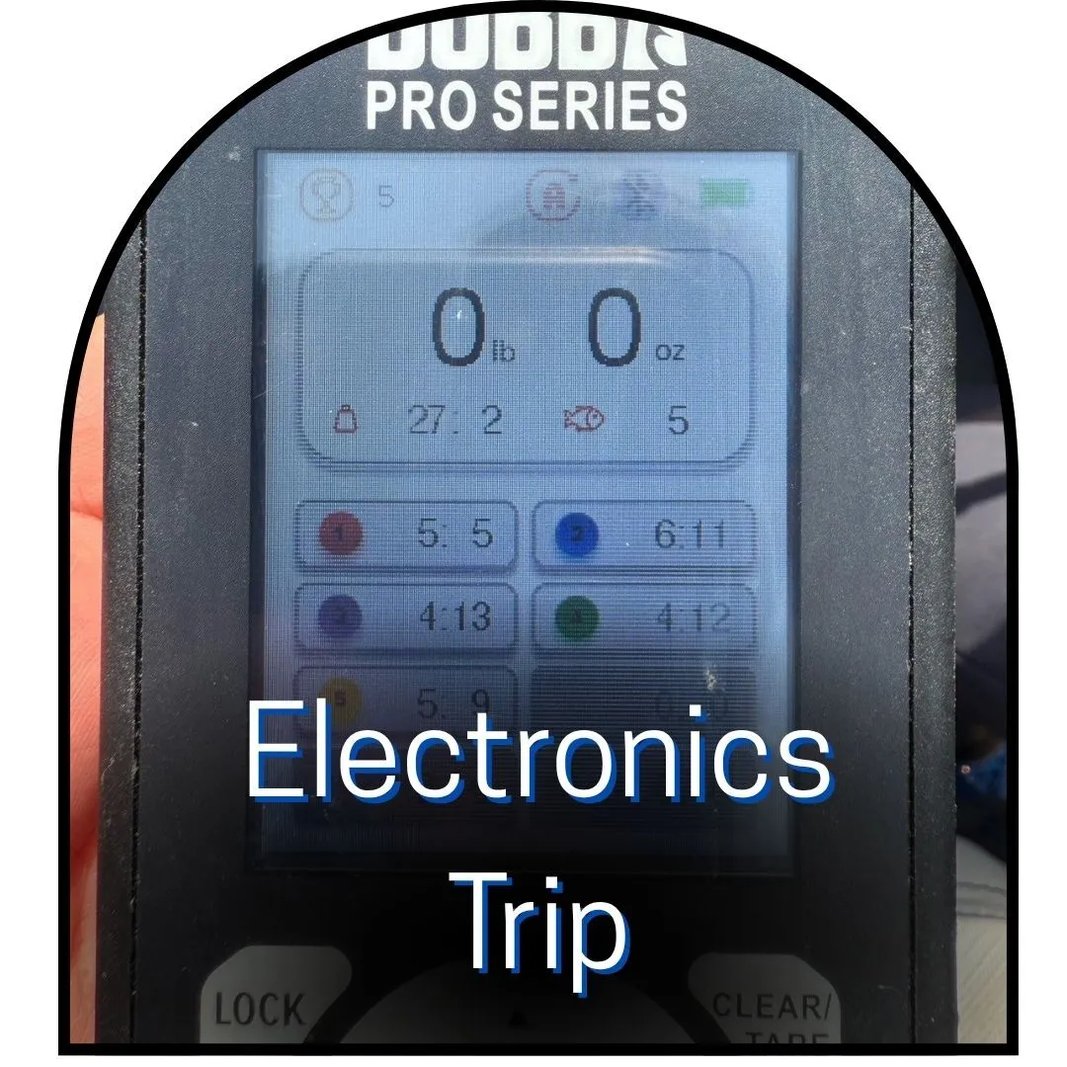 Close-up of a Bubba Pro Series digital scale display showing zero weight.