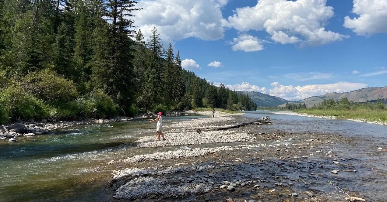Fly Fishing on Snake River south of Jackson Hole by Astoria