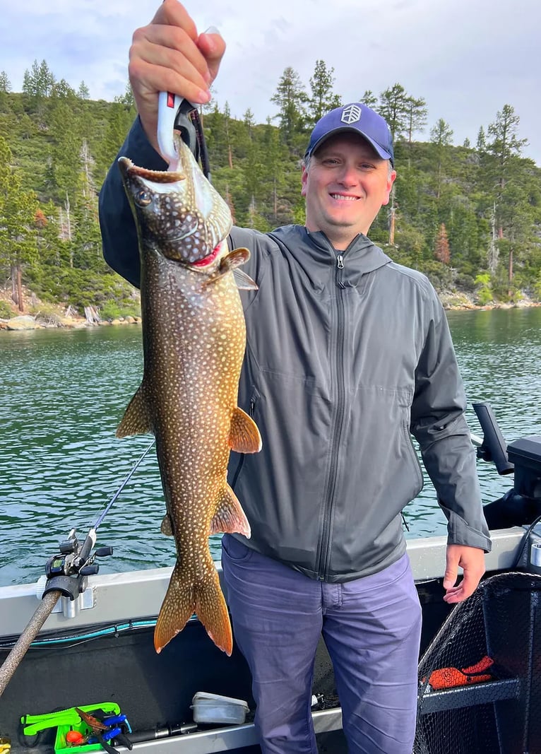 Big Lake Trout caught on Lake Tahoe with guide JD Richey