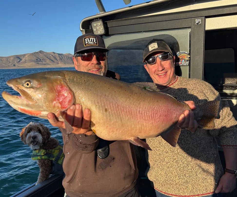 Huge Trout caught in Pyramid Lake with JD Richey Sportfishing Charters