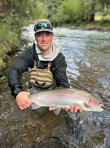 Rainbow Trout Fish, Fly Fishing in the River