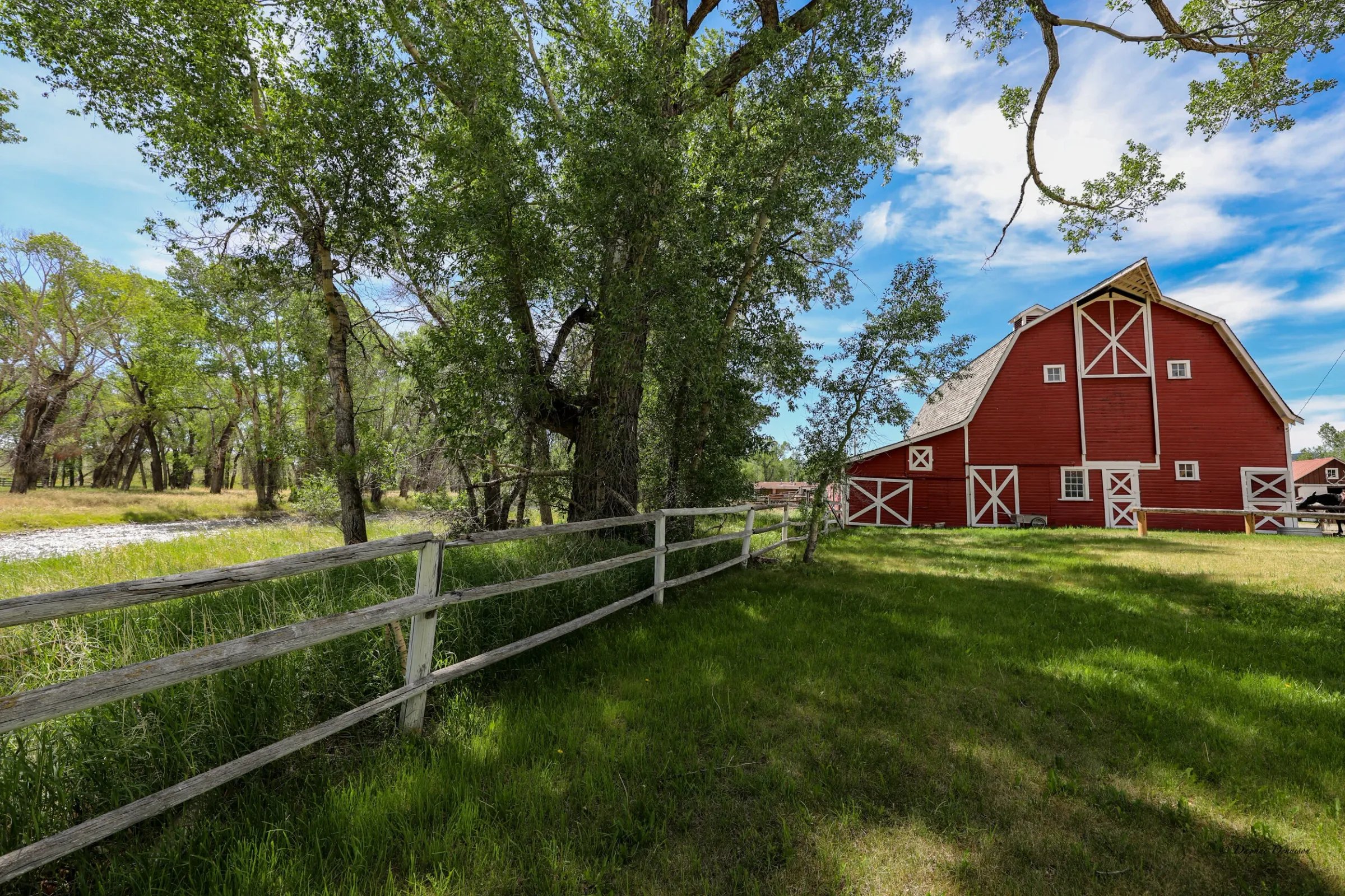 The Judith River runs along the perimeter of the Circle Bar Guest Ranch in Montana.
