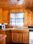 The kitchen in the Pinion cabin at Corkins Lodge