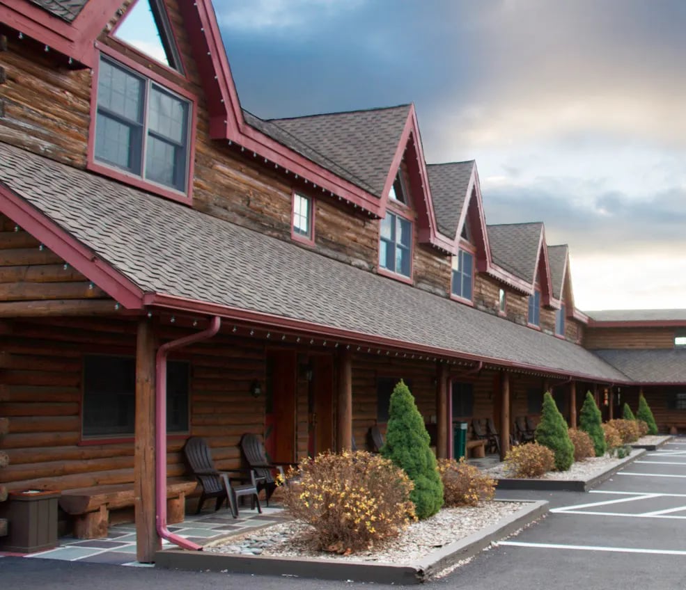 outside shot of the lodge